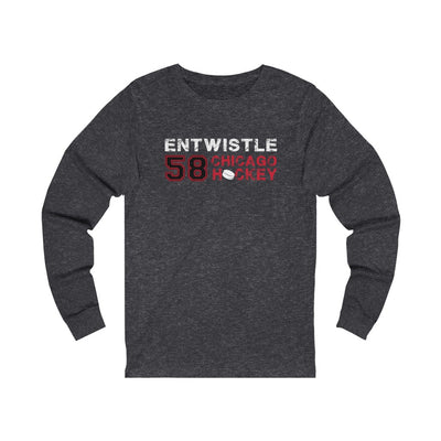 Entwistle 58 Chicago Hockey Unisex Jersey Long Sleeve Shirt