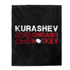 Kurashev 23 Chicago Hockey Velveteen Plush Blanket