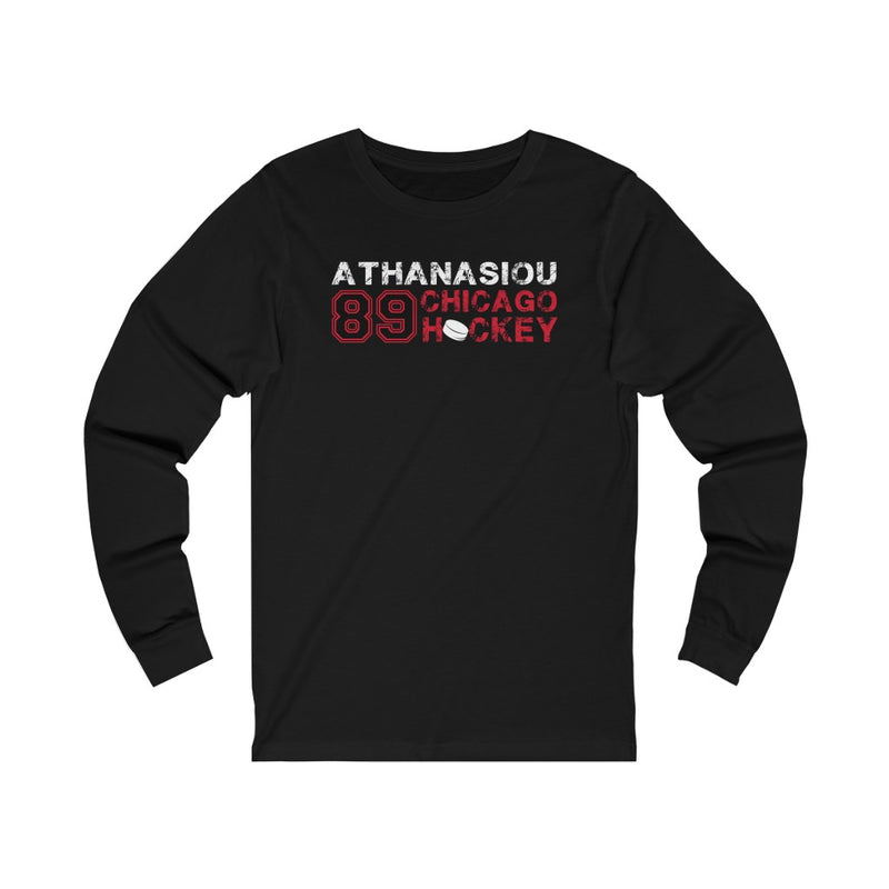 Athanasiou 89 Chicago Hockey Unisex Jersey Long Sleeve Shirt