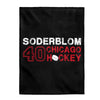 Soderblom 40 Chicago Hockey Velveteen Plush Blanket