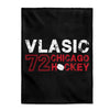 Vlasic 72 Chicago Hockey Velveteen Plush Blanket