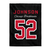 Johnson 52 Chicago Blackhawks Velveteen Plush Blanket