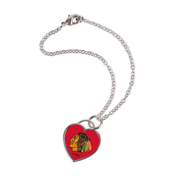 Chicago Blackhawks 3D Heart Bracelet