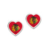 Chicago Blackhawks 3D Heart Post Earrings