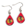Chicago Blackhawks Teardrop Dangle Earrings