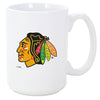 Chicago Blackhawks White Ceramic Coffee Mug, 15 oz.