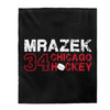 Mrazek 34 Chicago Hockey Velveteen Plush Blanket