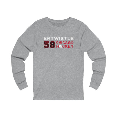 Entwistle 58 Chicago Hockey Unisex Jersey Long Sleeve Shirt