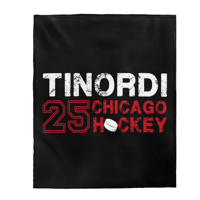 Tinordi 25 Chicago Hockey Velveteen Plush Blanket