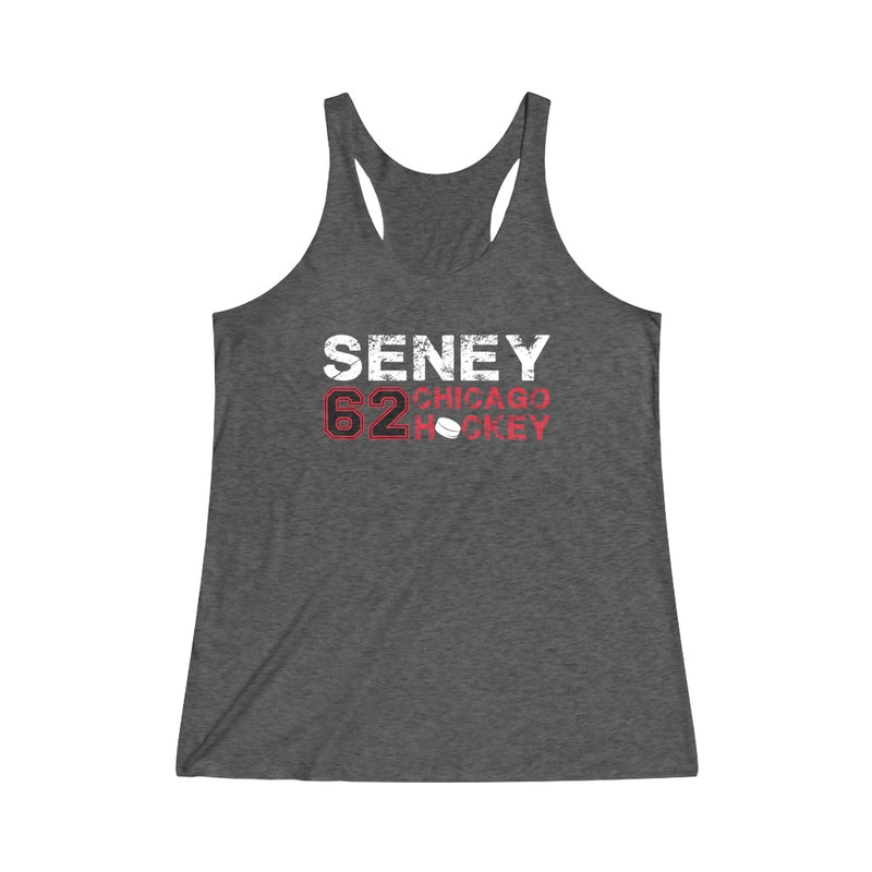 Seney 62 Chicago Hockey Women's Tri-Blend Racerback Tank Top