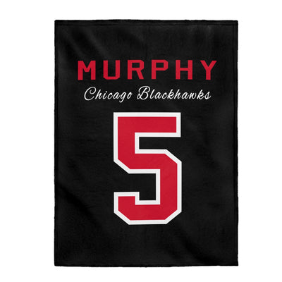 Murphy 5 Chicago Blackhawks Velveteen Plush Blanket