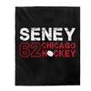 Seney 62 Chicago Hockey Velveteen Plush Blanket