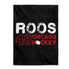 Roos 48 Chicago Hockey Velveteen Plush Blanket