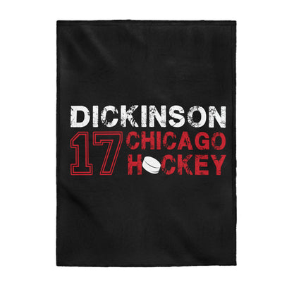 Dickinson 17 Chicago Hockey Velveteen Plush Blanket