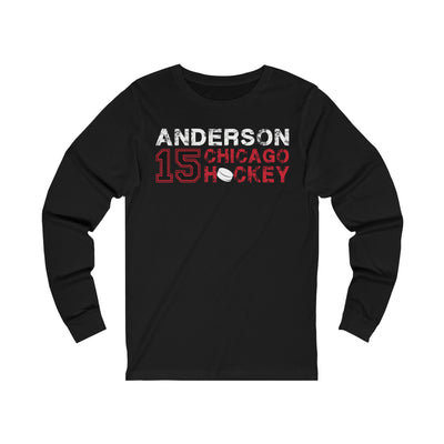 Anderson 15 Chicago Hockey Unisex Jersey Long Sleeve Shirt