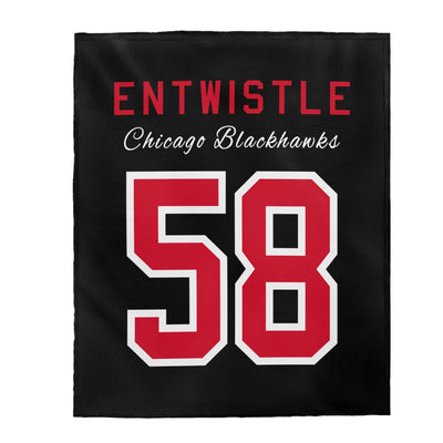 Entwistle 58 Chicago Blackhawks Velveteen Plush Blanket