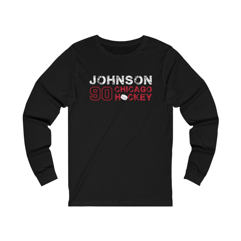 Johnson 90 Chicago Hockey Unisex Jersey Long Sleeve Shirt