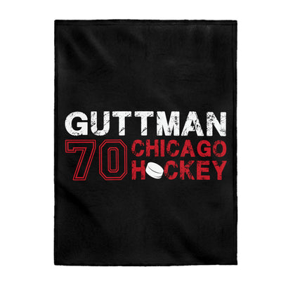 Guttman 70 Chicago Hockey Velveteen Plush Blanket
