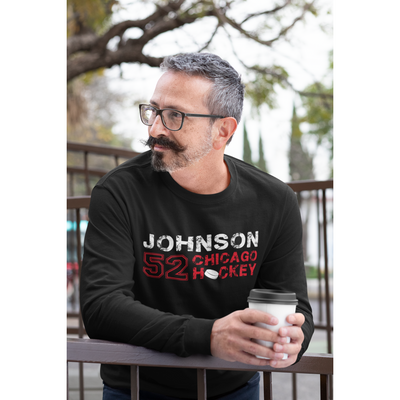 Johnson 52 Chicago Hockey Unisex Jersey Long Sleeve Shirt